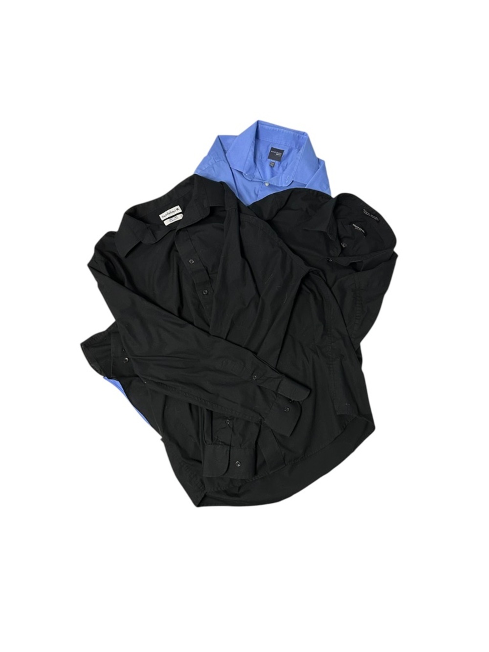 Men’s Dress Shirt Bundle (3) L – Pierre Cardin, Saddlebred, Blue Button Down